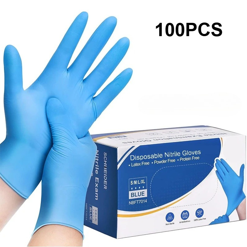 100PCS Blue Nitrile Disposable - Nitrile Mechanic Glove 评论和价格