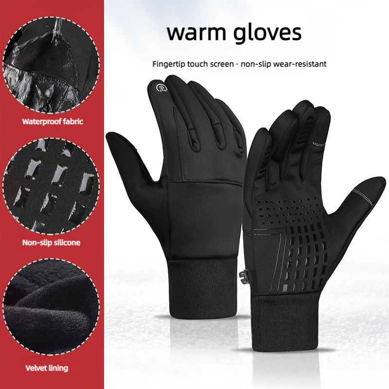 Autumn Winter Men Women Gloves - Ski Glove Waterproof 评论和价格